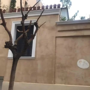 Παγκράτι εστιατόριο Βάψιμο εξωτερικής όψης σε εστιατόριο στο Παγκράτι με τεχνοτροπία